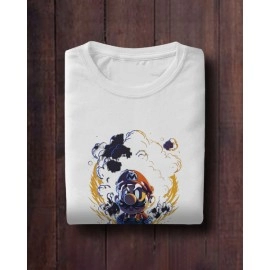 Super Mario | SABEZY ESSENTIALS Cotton Regular Women's T-Shirt | White