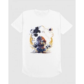Super Mario | SABEZY ESSENTIALS Cotton Regular Women's T-Shirt | White