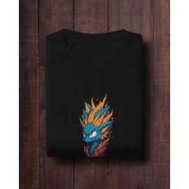 Super Sonic | SABEZY ESSENTIALS Cotton Regular Men's T-Shirt | Black