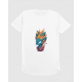 Super Sonic | SABEZY ESSENTIALS Cotton Regular Men's T-Shirt | White