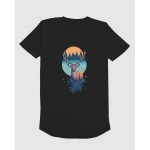 Wild Deer | SABEZY ESSENTIALS Cotton Regular Men's T-Shirt | Black
