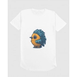 Yellow Tweet | SABEZY ESSENTIALS Cotton Regular Men's T-Shirt | White