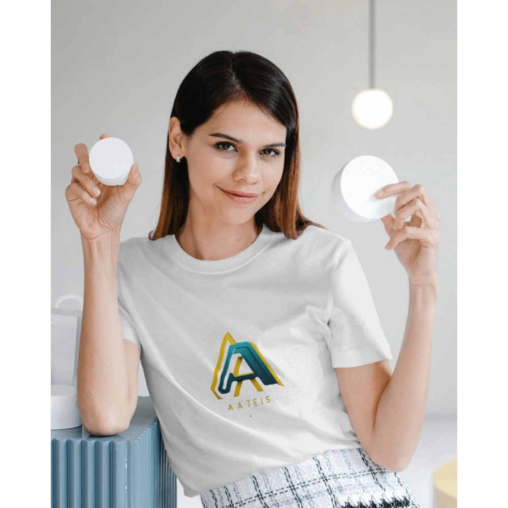 Aateis | SABEZY ESSENTIALS Cotton Regular Women's T-Shirt | White