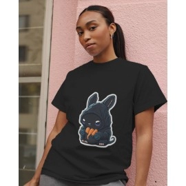 Baby Bunny | SABEZY ESSENTIALS Cotton Regular Women's T-Shirt | Black