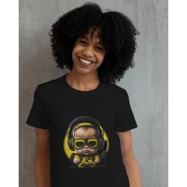 Baby Funk | SABEZY ESSENTIALS Cotton Regular Women's T-Shirt | Black