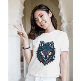 Black-Fox | SABEZY ESSENTIALS Cotton Regular Women's T-Shirt | White