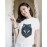 Black Magic and Black-Fox | SABEZY ESSENTIALS Cotton Regular Women's T-Shirt | White | Black (Pack Of 2)