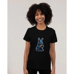 Blue Rabbit | SABEZY ESSENTIALS Cotton Regular Women's T-Shirt | Black