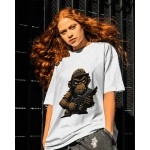 Chimp Warzone | SABEZY ESSENTIALS Cotton Regular Women's T-Shirt | White