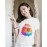 Colourful Bird | SABEZY ESSENTIALS Cotton Regular Women's T-Shirt | White