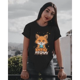 Diamond Fox | SABEZY ESSENTIALS Cotton Regular Women's T-Shirt | Black