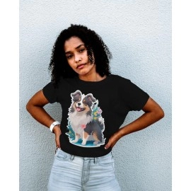 Furry Burry | SABEZY ESSENTIALS Cotton Regular Women's T-Shirt | Black