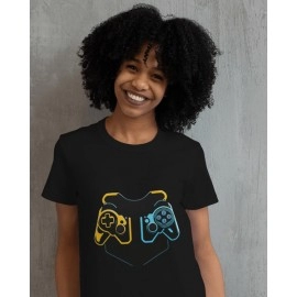 Game Day | SABEZY ESSENTIALS Cotton Regular Women's T-Shirt | Black