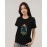 Game Wolf | SABEZY ESSENTIALS Cotton Regular Women's T-Shirt | Black