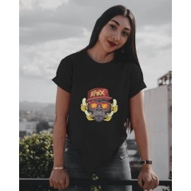 Gangster Gorilla | SABEZY ESSENTIALS Cotton Regular Women's T-Shirt | Black