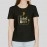Ticket 1 Way | Graphic Print Women Round Neck Black T-Shirt