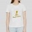 Straight To The Top | Graphic Print Women Round Neck White T-Shirt