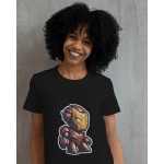 Ironman Baby | SABEZY ESSENTIALS Cotton Regular Women's T-Shirt | Black
