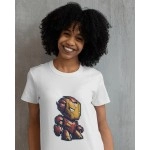 Ironman Baby | SABEZY ESSENTIALS Cotton Regular Women's T-Shirt | White