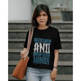 Keep Calm | SABEZY ESSENTIALS Cotton Regular Women's T-Shirt | Black