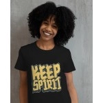 Keep Spirit | SABEZY ESSENTIALS Cotton Regular Women's T-Shirt | Black