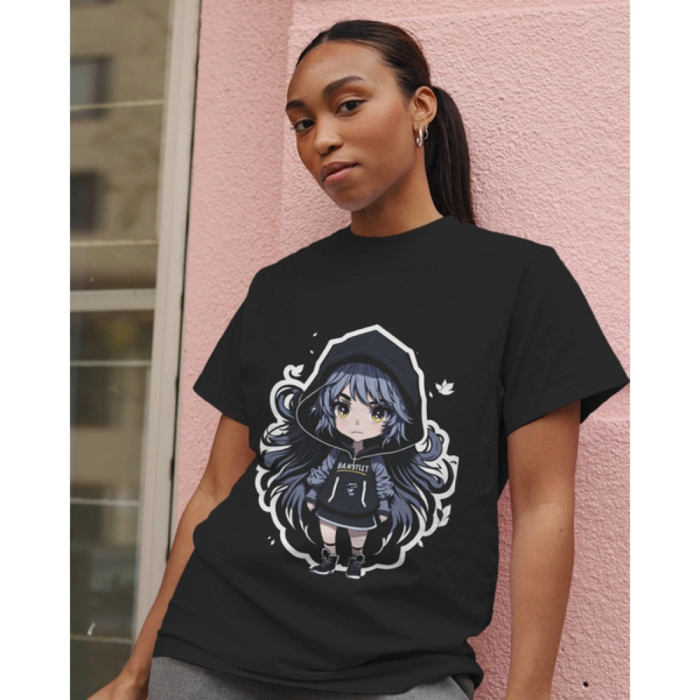 Magic Girl | SABEZY ESSENTIALS Cotton Regular Women's T-Shirt | Black