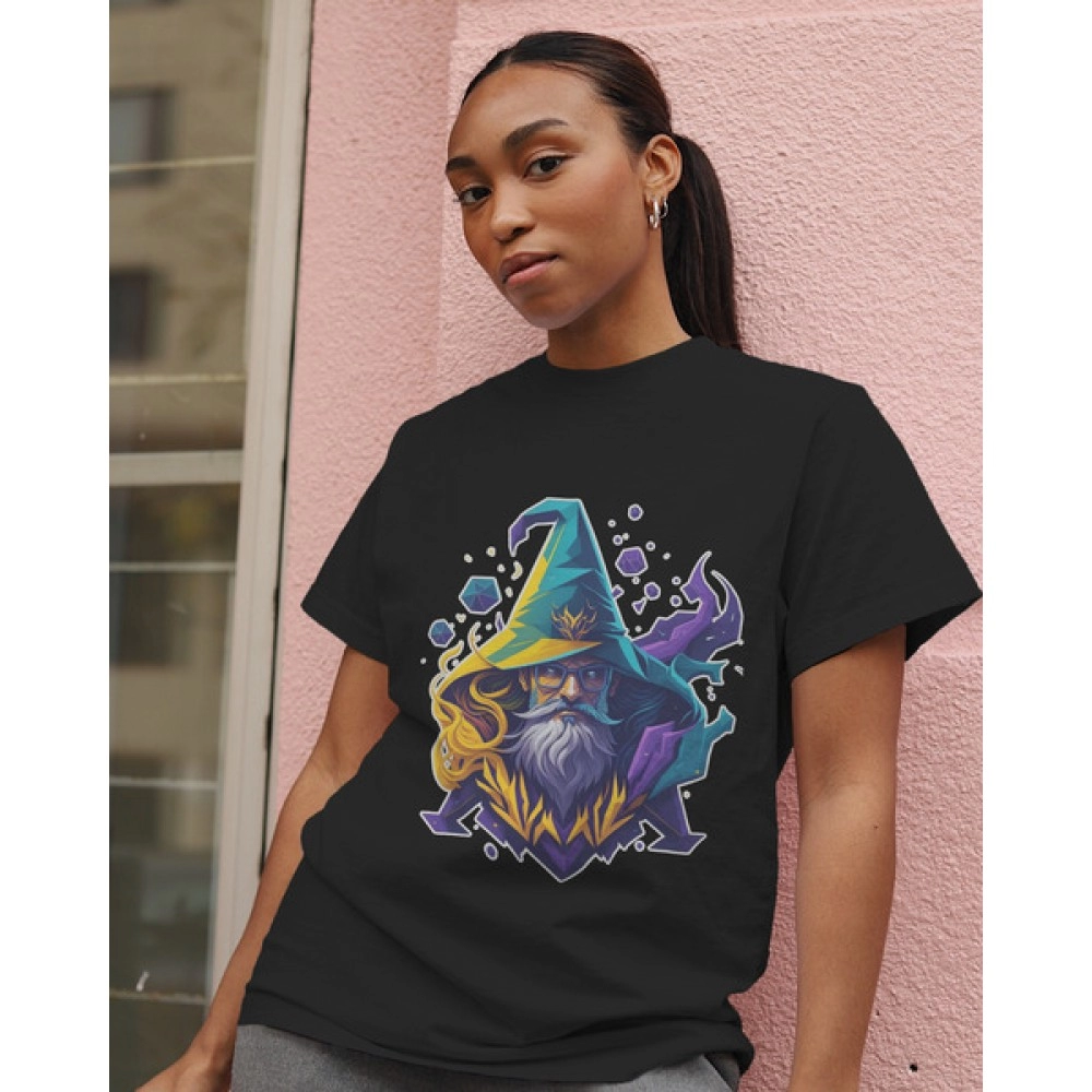 Magician | SABEZY ESSENTIALS Cotton Regular Women's T-Shirt | Black