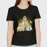 Mangal Murti Morya | SABEZY ESSENTIALS Cotton Regular Women's T-Shirt | Black