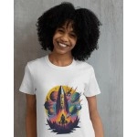 Mars Rocket | SABEZY ESSENTIALS Cotton Regular Women's T-Shirt | White