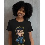 Messi Magic | SABEZY ESSENTIALS Cotton Regular Women's T-Shirt | Black