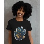 Plane Zone | SABEZY ESSENTIALS Cotton Regular Women's T-Shirt | Black