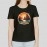 Adventure | Regular Fit Printed Cotton Black T-Shirt for Women