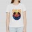 Hawaii Surfing | Round Neck Graphic Print Womens White T shirt