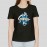 Time To Travel | Round Neck T Shirts for Women In Black