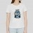 Time To Travel | Stylish Round Neck Womens White T-shirt