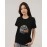 Travel Van | SABEZY ESSENTIALS Cotton Regular Women's T-Shirt | Black
