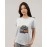 Travel Van | SABEZY ESSENTIALS Cotton Regular Women's T-Shirt | White