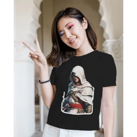 Warrior | SABEZY ESSENTIALS Cotton Regular Women's T-Shirt | Black