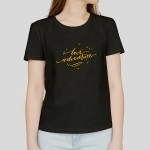 Love Adventure | Womens Casual Black TShirt