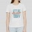Let's Be Awesome Today | Womens Cotton Casual White T-Shirt