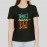 Adventure | Womens Solid 100% Cotton Black T-Shirt
