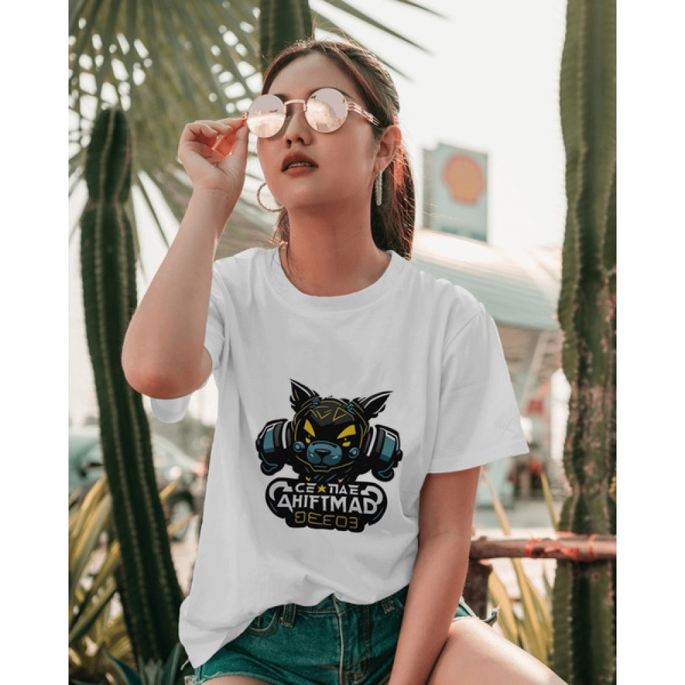 Animad | SABEZY ESSENTIALS Cotton Regular Women's T-Shirt | White