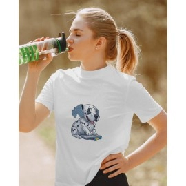 Baby Dalmatian | SABEZY ESSENTIALS Cotton Regular Women's T-Shirt | White