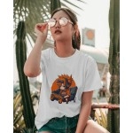 Baby Gokuu | SABEZY ESSENTIALS Cotton Regular Women's T-Shirt | White