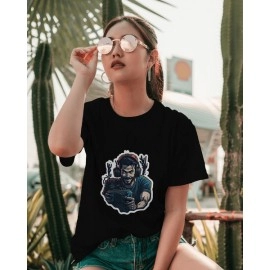 GameZ | SABEZY ESSENTIALS Cotton Regular Women's T-Shirt | Black