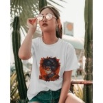 Gokuu | SABEZY ESSENTIALS Cotton Regular Women's T-Shirt | White