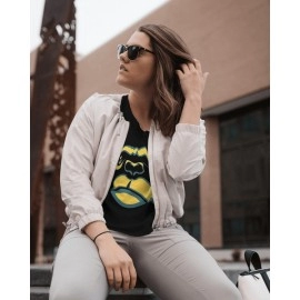 Gorilla Face Design | SABEZY ESSENTIALS Cotton Regular Women's T-Shirt | Black
