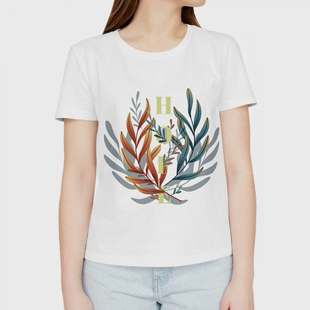 Hope | SABEZY ESSENTIALS Cotton Regular Women's T-Shirt | White