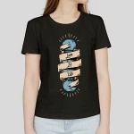 Live It Up | SABEZY ESSENTIALS Cotton Regular Women's T-Shirt | Black