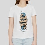 Live It Up | SABEZY ESSENTIALS Cotton Regular Women's T-Shirt | White